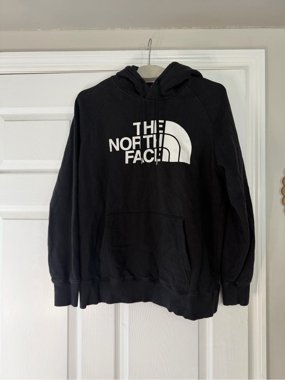 The North Face Black Hoodie with White Logo